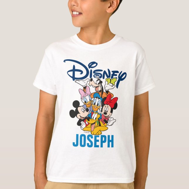T-shirt Mickey et amis 2 Côtés - Vacances en famille (Devant)