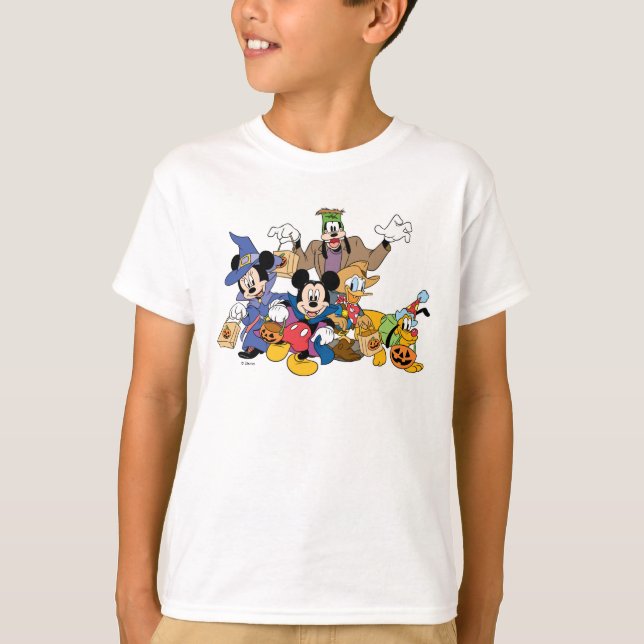 T-shirt Mickey et amis d'Halloween (Devant)