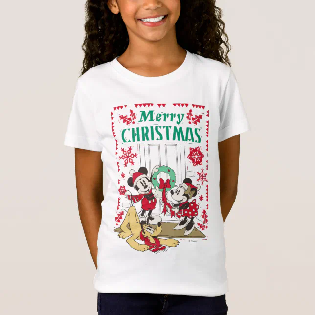 T Shirt Mickey et amis vintages Joyeux No l Zazzle