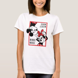 T-shirt Mickey et Minnie   Conception combinée mignonne