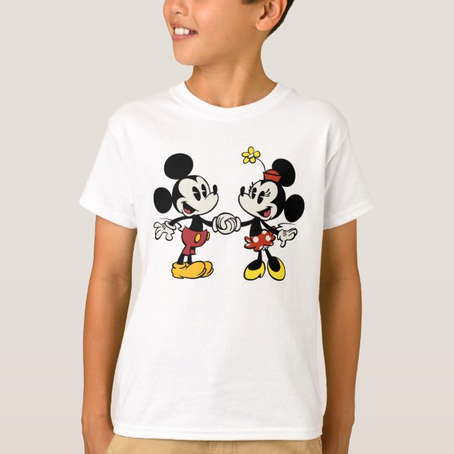 T-shirt Mickey et Minnie Holding Hands (Devant)