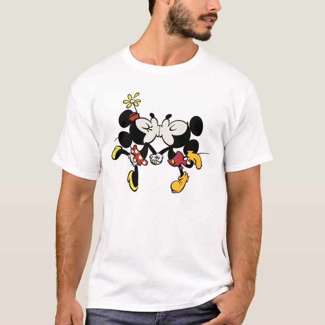 T-shirt Mickey et Minnie Kissing (Devant)