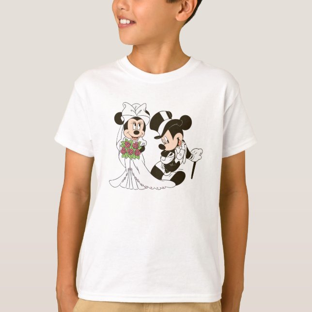 T-shirt Mickey et Minnie Mariage | Se marier (Devant)
