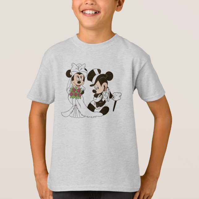 T-shirt Mickey et Minnie Mariage| Se marier (Devant)