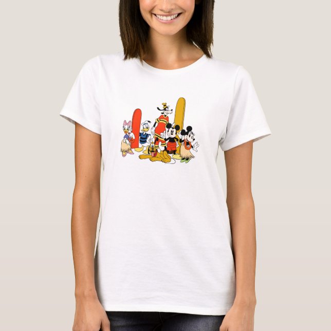 T-shirt Mickey et ses amis à la plage (Devant)