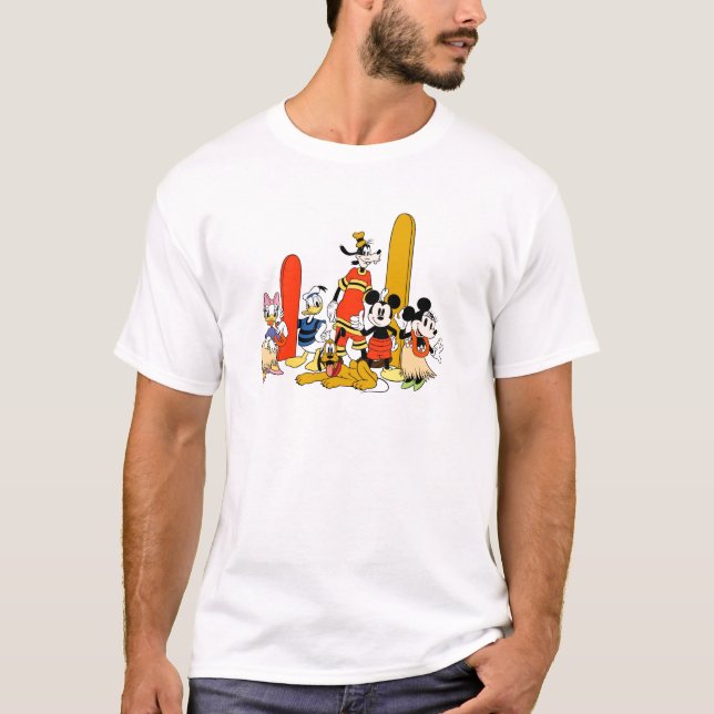 T-shirt Mickey et ses amis à la plage (Devant)