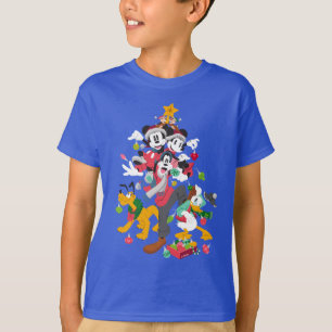 T-shirt Mickey et ses amis  Pyramide de Noël