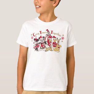T-shirt Mickey et ses amis vintage Moments cosy ensemble