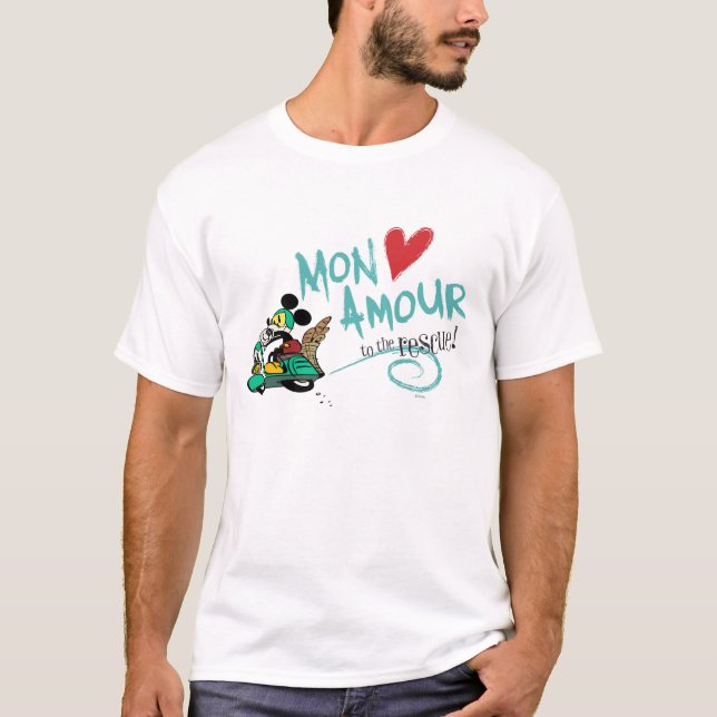 T-shirt Mickey français | Mon Amour (Devant)