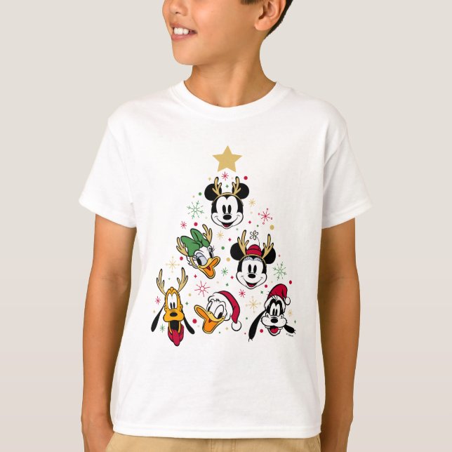 T-shirt Mickey & Friends Caractère Arbre de Noël (Devant)
