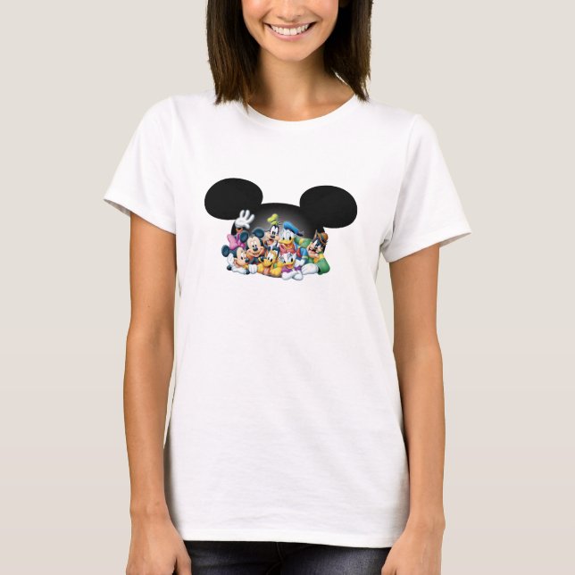 T-shirt Mickey & Friends | Groupe dans Mickey Ears (Devant)