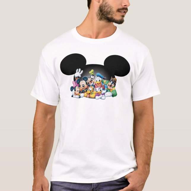T-shirt Mickey & Friends | Groupe dans Mickey Ears (Devant)