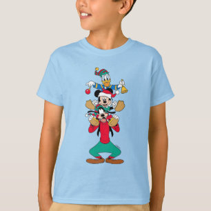 T-shirt Mickey, Goofy & Donald Prêt pour Noël