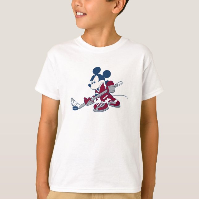 T-shirt Mickey Joue au hockey (Devant)