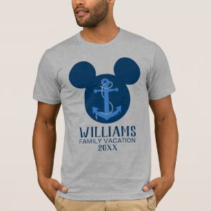 T-shirt Mickey Marin Vacances en famille
