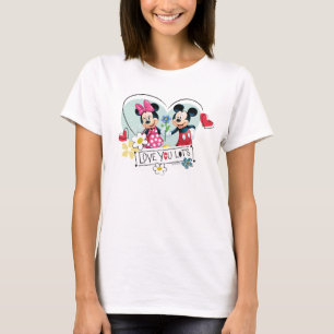 T-shirt Mickey & Minnie Je t'aime beaucoup