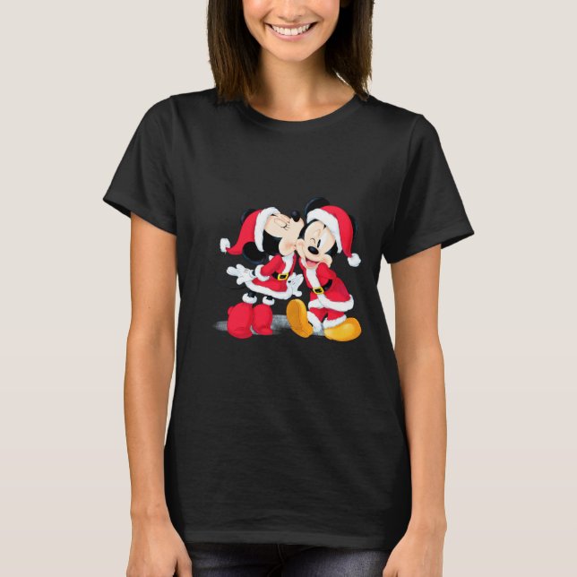 T-shirt Mickey Minnie Jingle Bell Fun  (Devant)