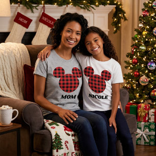 T-shirt Mickey Mouse Buffalo à carreaux maman