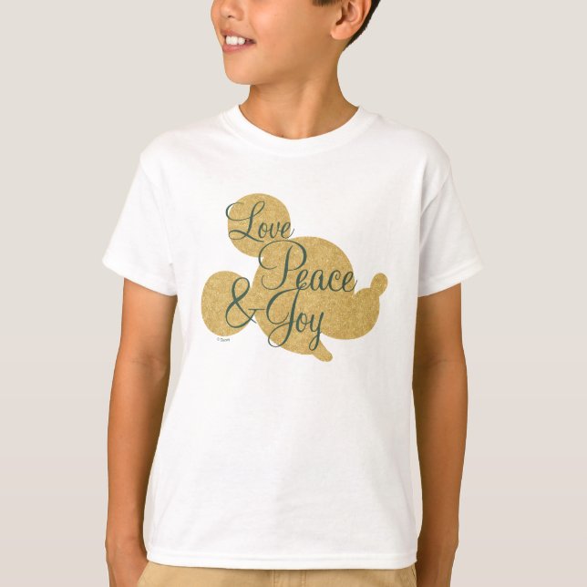 T-shirt Mickey Mouse | Christmas Love, Peace & Joy (Devant)