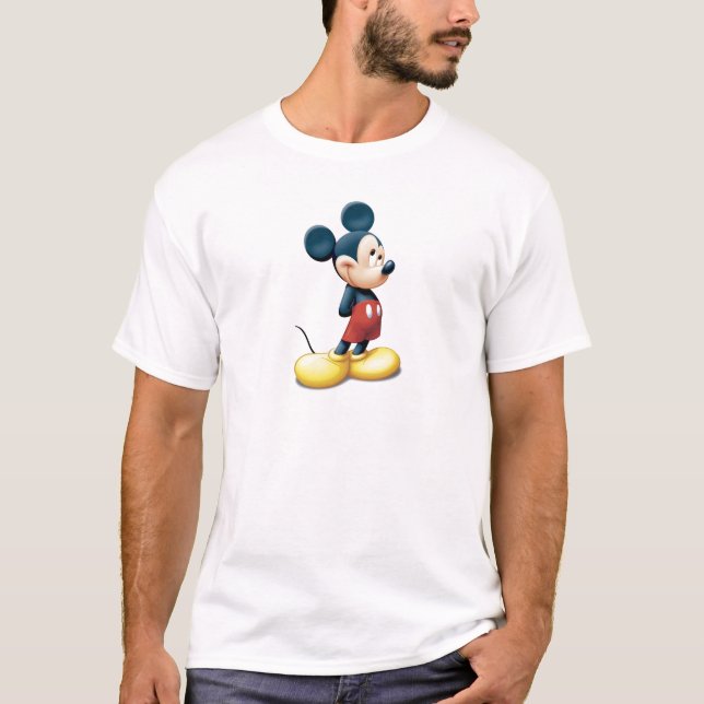 T-shirt Mickey Mouse debout timide (Devant)