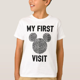 T-shirt Mickey Mouse Grey Cheetah Imprimer   Ma première v