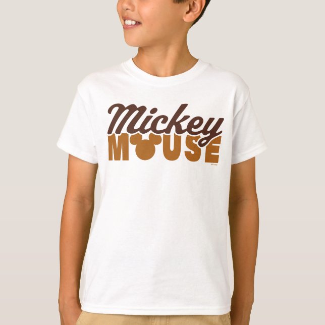 T-shirt Mickey Mouse Icon Name Typography (Devant)