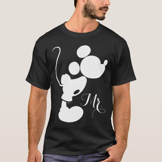 T-shirt Mickey Mouse Mariage Silhouette - M. (Devant)