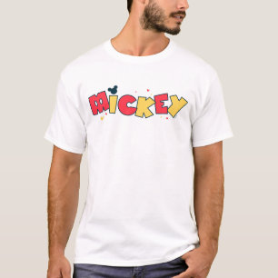 T-shirt Mickey Mouse Police d'écriture amusante Mickey