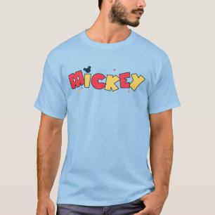 T-shirt Mickey Mouse Police d'écriture amusante Mickey