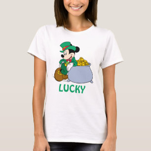 T-shirt Mickey Mouse Pot d'or Saint-Patrick's Day