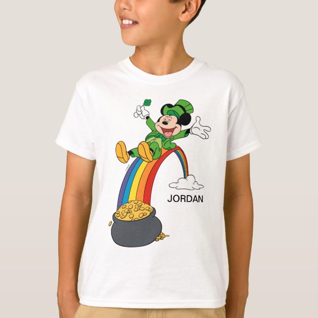 T-shirt Mickey Mouse | Saint-Patrick - Pot d'or (Devant)
