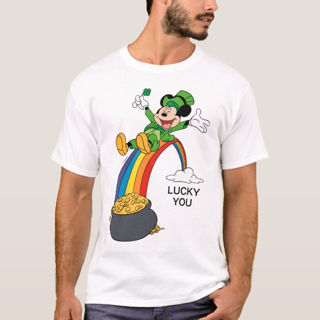T-shirt Mickey Mouse | St. Patrick's Day - Pot of Gold (Devant)