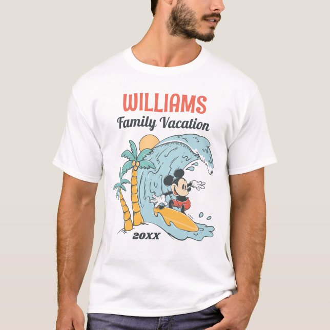 T-shirt Mickey Mouse | Summer Beach Vacances en famille (Devant)