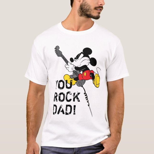 T-shirt Mickey Mouse | T'Es Rocher, Papa ! (Devant)