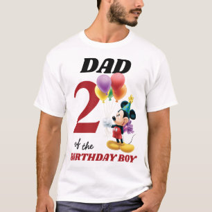 T-shirt Mickey   Papa du garçon d'anniversaire