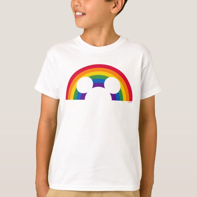 T-shirt Mickey Rainbow Cutout (Devant)