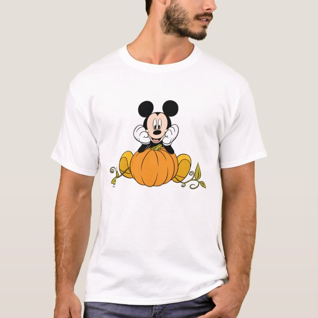 T-shirt Mickey Souris assise sur le Citrouille (Devant)