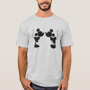 T-shirt Mickey Souris et Minnie Silhouette