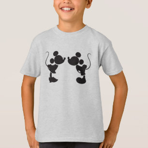 T-shirt Mickey Souris et Minnie Silhouette