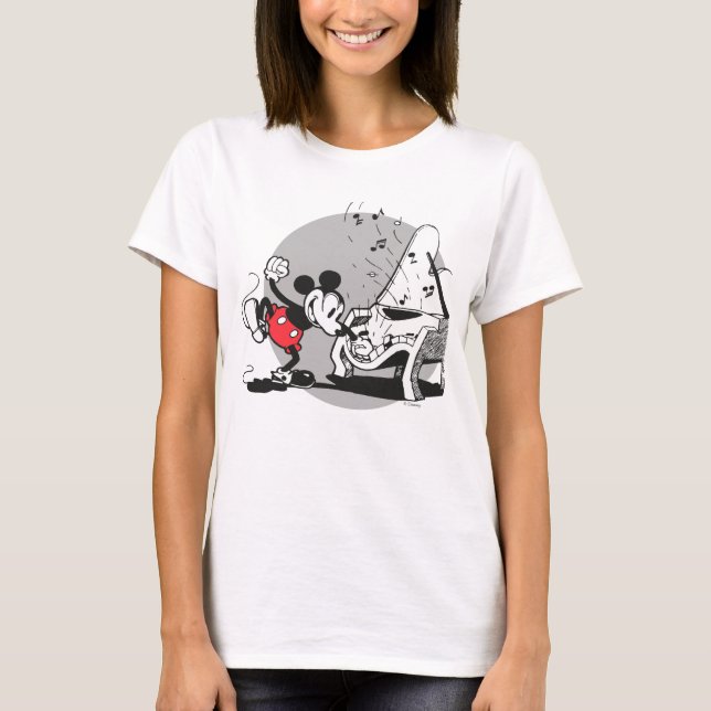 T-shirt Mickey vintage WIth Piano (Devant)