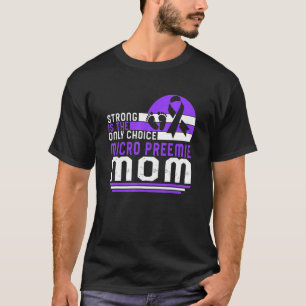 T-shirt Micro Preemie Maman Prématurité Violet Ribbon Nicu