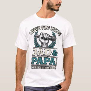 T-shirt micro vintage titres Papa et Papa rock_