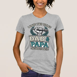 T-shirt micro vintage titres Papa et Papa rock_