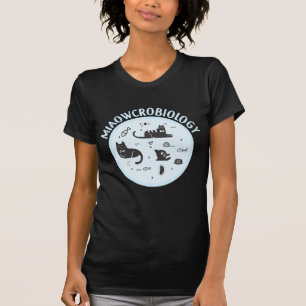 T-shirt Microbiologie Bactéries Microscope Cute Cat Biolo