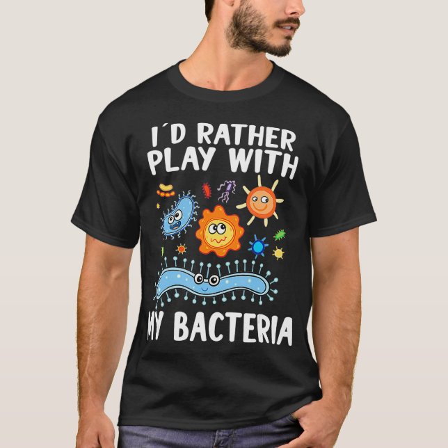 T-shirt Microbiologiste Laboratoire de microbiologie Staph (Devant)