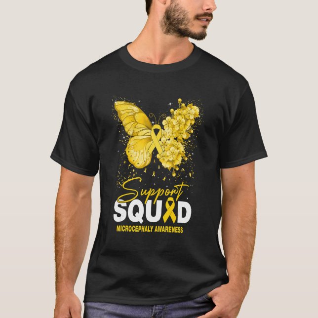T-shirt Microcephaly Awareness Support Squad Butterfly (Devant)