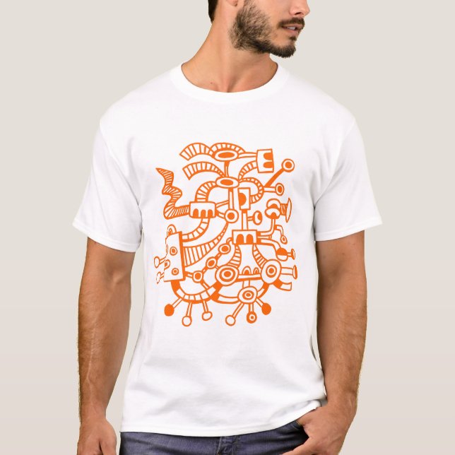 T-shirt Microcosme Macrocosme 02 - Orange (Devant)