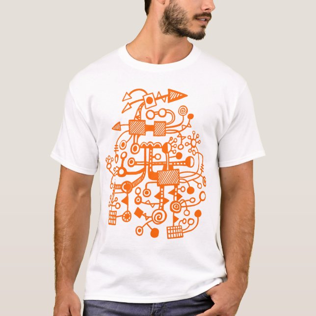 T-shirt Microcosme Macrocosme - Orange (Devant)
