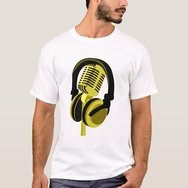 T-shirt microfono con auriculares locutor (Devant)