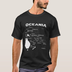 T-shirt Micronésie Carte Polynésie Carte Mélanésie Carte T